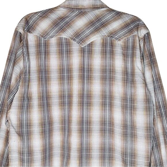 Volcom Mens Howdy Partner Western Long Sleeve Pearl Snap Shirt L Plaid Casual - Picture 3 of 7